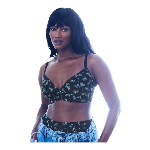 Knix X Anna Sui Wingwoman Contour Bra Size 2 Boudoir Bouquet Floral - Picture 3 of 5